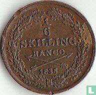Zweden 1/6 skilling banco 1836/5 - Afbeelding 1
