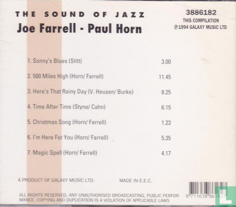 The Sound of Jazz Vol. 18 Joe Farrell, Paul Horn  - Afbeelding 2