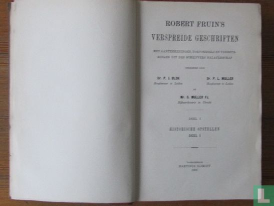 Robert Fruin's Verspreide geschriften 1 - Image 3