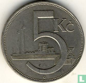Czechoslovakia 5 korun 1938 - Image 2