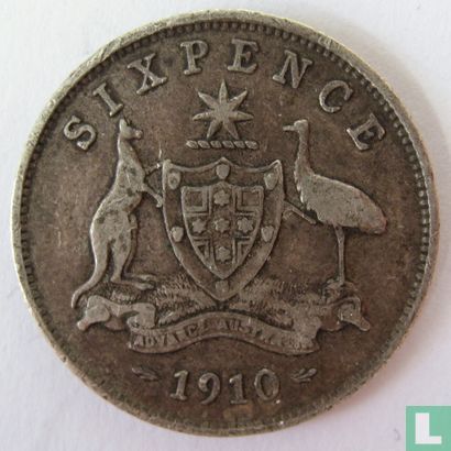 Australië 6 pence 1910 - Afbeelding 1