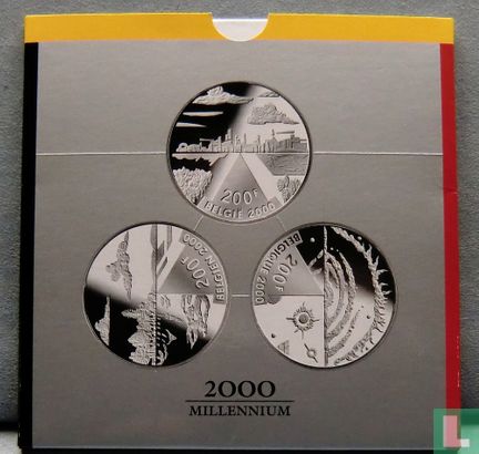 België combinatie set 2000 (PROOF) "Millennium" - Afbeelding 1