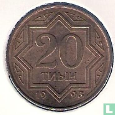 Kasachstan 20 Tyin 1993 (verkupferter Zink) - Bild 1