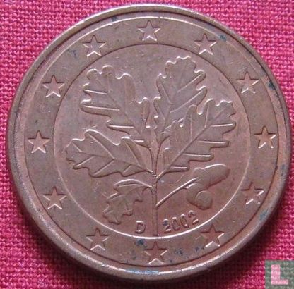 Germany 5 cent 2002 (D - misstrike) - Image 1