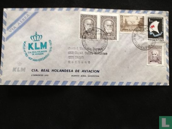 40 years KLM, flight Buenos Aires - Amsterdam