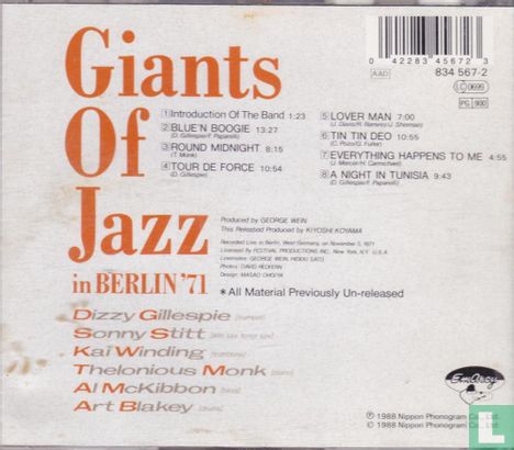 Giants Of Jazz - In Berlin '71  - Afbeelding 2
