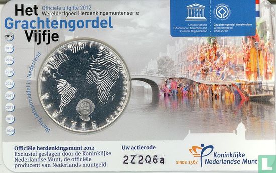 Niederlande 5 Euro 2012 (Coincard - UNC) "The canals of Amsterdam" - Bild 2