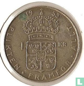 Sweden 1 krona 1953 - Image 1