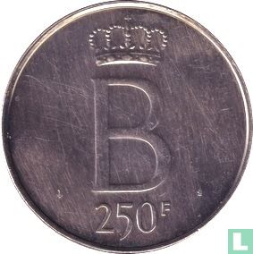 België 250 francs 1976 (FRA - kleine B) "25 years Reign of King Baudouin" - Afbeelding 2