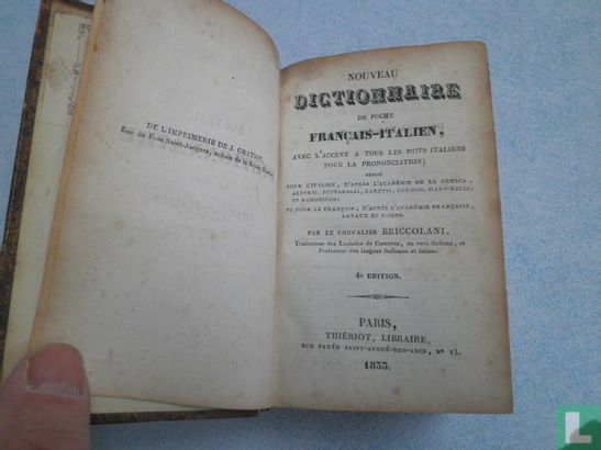 Nouveau dictionnaire de poche Français-Italien (et italien-français),  - Afbeelding 2