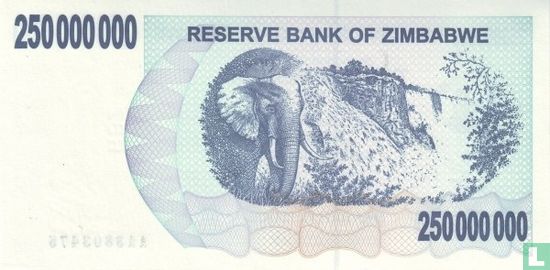 Zimbabwe 250 Million Dollars 2008 - Afbeelding 2