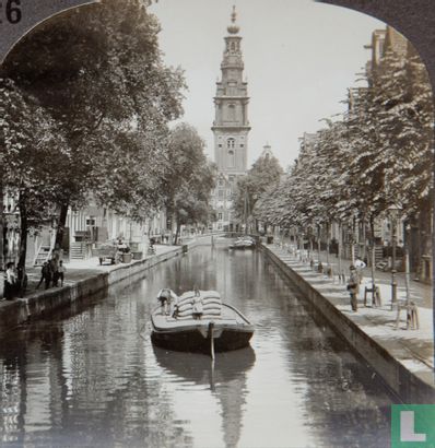 The Venice of the North - over tree-lined canal, north to Zuiderkerk, Amsterdam, Netherlands - Image 2