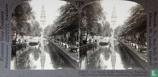 The Venice of the North - over tree-lined canal, north to Zuiderkerk, Amsterdam, Netherlands - Bild 1