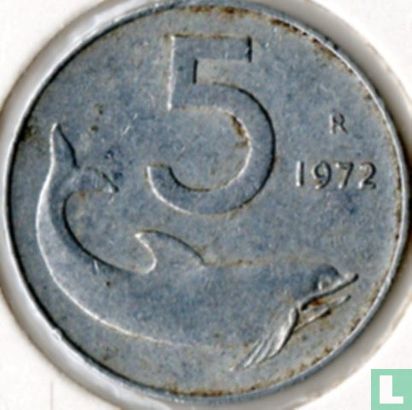 Italië 5 lire 1972 - Afbeelding 1