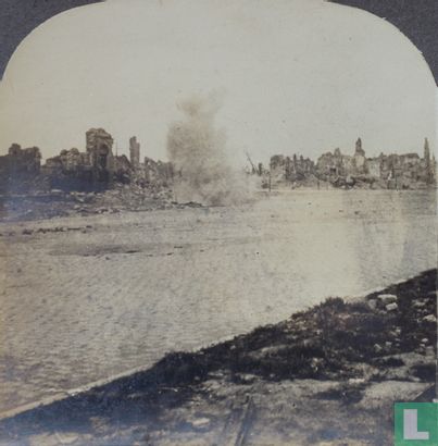 Shell bursting in the Grand Place, Ypres, Belgium.  - Image 2