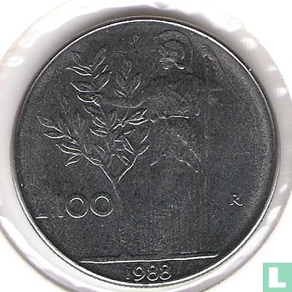 Italien 100 Lire 1988 - Bild 1