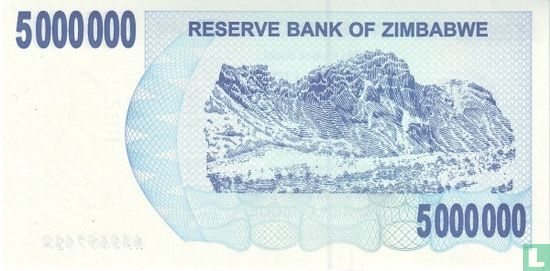 Zimbabwe 5 Million Dollars 2008 - Image 2