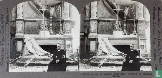 Altar of Malines Cathedral wrecked by German shells.  - Bild 1