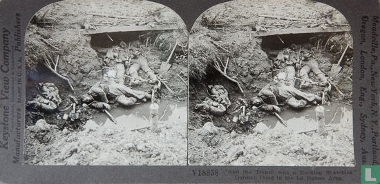 "And the trench was a reeking shambles." German dead in the La Bassee area.  - Image 1