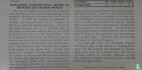 Serajevo, Yugoslavia -- Scene of murder of Crown Prince which started flame that engulfed all Europe. - Bild 3