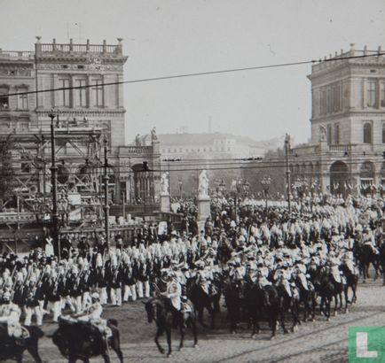 Parade of Cuirassier Guards marching to the parade ground, Berlin, Germany.  - Image 2