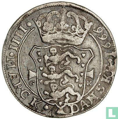 Denmark 1 kroon 1666 - Image 1