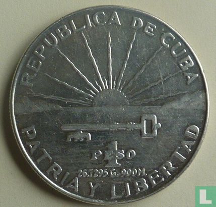 Cuba 1 peso 1953 "100th anniversary of the birth of José Martí" - Afbeelding 2
