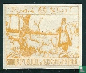 Shepherd girl with sheep