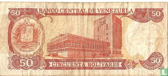 Venezuela 50 Bolívares 1990  - Image 2
