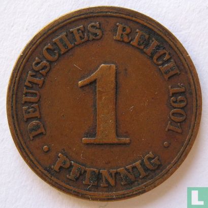 Duitse Rijk 1 pfennig 1901 (F) - Afbeelding 1