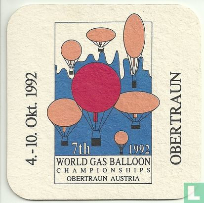 7th World Gas Balloon 4-10 okt. 1992  - Afbeelding 1