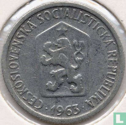 Tchécoslovaquie 10 haleru 1963 (année avec points) - Image 1