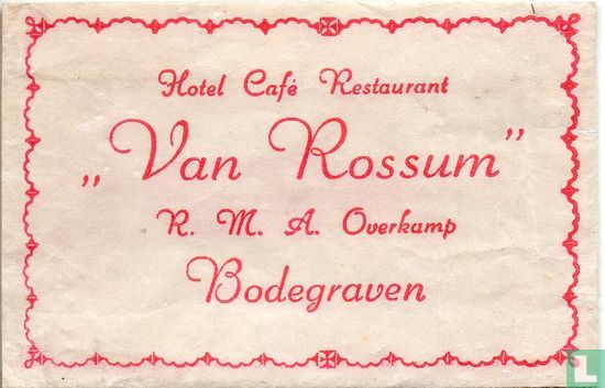 Hotel Café Restaurant "Van Rossum" - Afbeelding 1