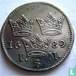 Suède 1 mark 1689 - Image 1