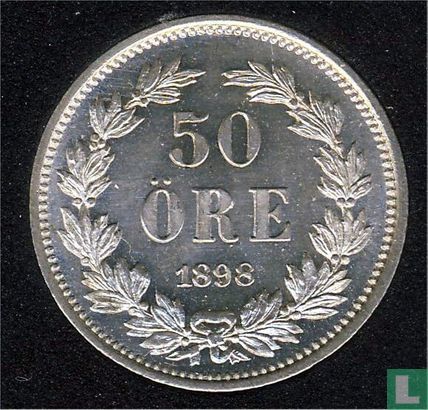 Suède 50 öre 1898 - Image 1