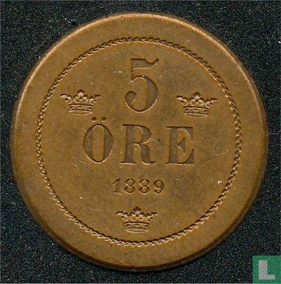 Zweden 5 öre 1889 (type 2) - Afbeelding 1
