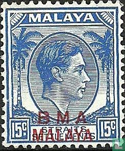 König George VI., mit Aufdruck BMA Malaya