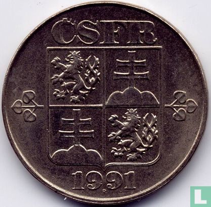 Czechoslovakia 2 koruny 1991 (Llantrisant) - Image 1