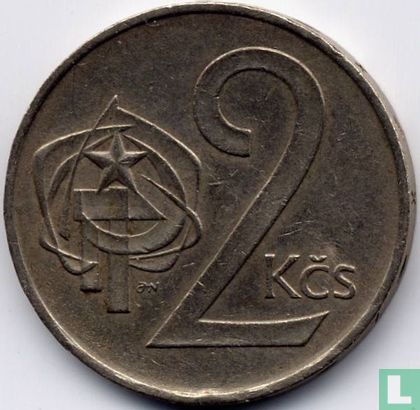 Tschechoslowakei 2 Koruny 1986 - Bild 2