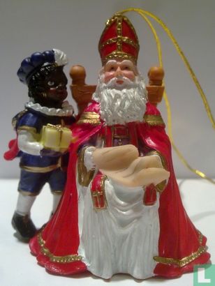 Sinterklaas zittend + Zwarte Piet - Afbeelding 1