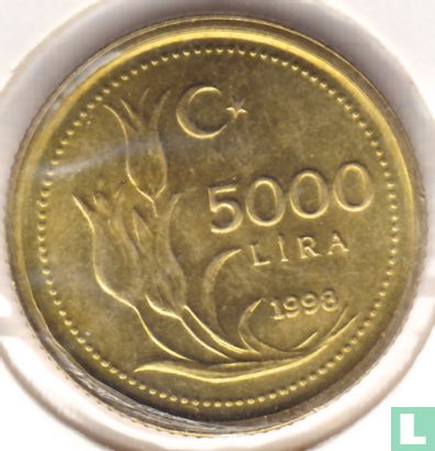 Turkije 5000 lira 1998 (3.5 g) - Afbeelding 1