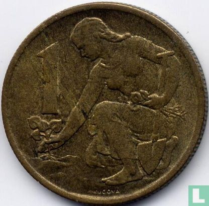 Tchécoslovaquie 1 koruna 1969 - Image 2