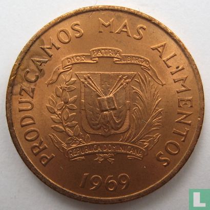 République dominicaine 1 centavo 1969 "FAO" - Image 2