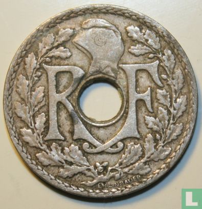 France 10 centimes 1920 (type 2 - petit trou) - Image 2