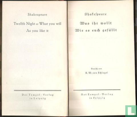 Twelfth Night or What you will/  As you like it. - Afbeelding 3