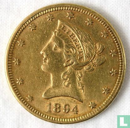 Vereinigte Staaten 10 Dollar 1894 (ohne Buchstabe) - Bild 1