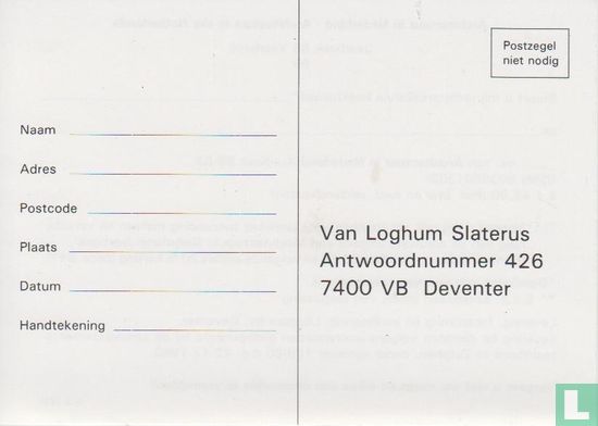 Antwoordkaart van Loghum Slaterus - Image 1