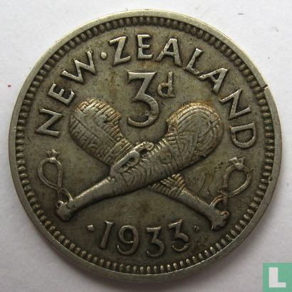 Neuseeland 3 Pence 1933 - Bild 1
