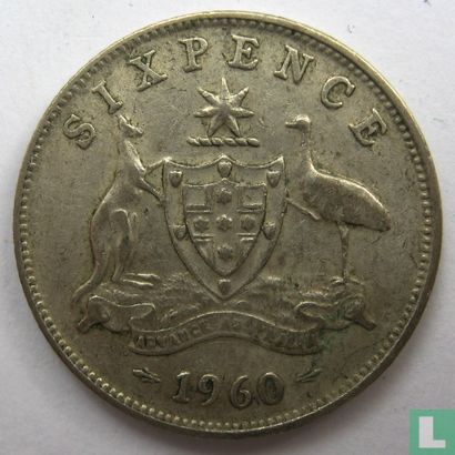 Australie 6 pence 1960 - Image 1