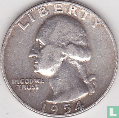 Vereinigte Staaten ¼ Dollar 1954 (ohne Buchstabe) - Bild 1